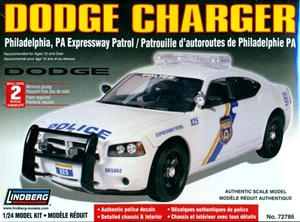 Dodge Charger Police Car - Philadelphia, PA - Unpainted w/8 light bars & authentic decals (1/24) (fs)