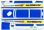 Plymouth Melrose Missile Decals (1/25)