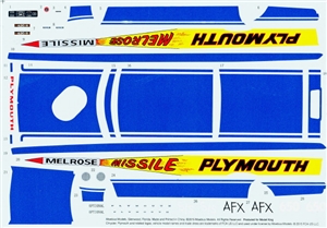 Plymouth Melrose Missile Decals (1/25)