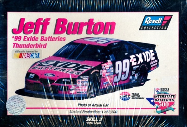 #99 Jeff Burton Exide Battery 1998 1/64th HO Scale Slot Car Waterslide Decals 
