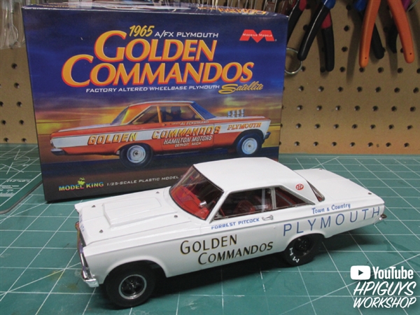 GOLDEN COMMANDOS PLYMOUTH 1963-1965 NHRA DRAG 1/64th HO Scale Slot Car Decals 