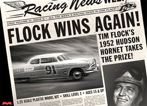 1952 Tim Flock Hudson Hornet Stock Car  "Newspaper Edition"  (1 of 1000) (1/25) (fs)