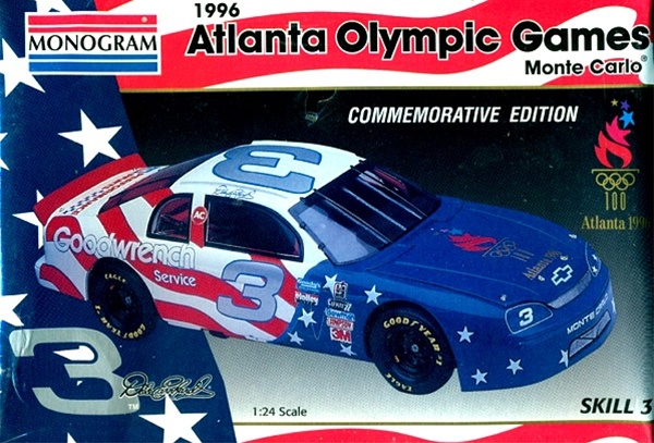 #3 Atlanta Olympic Games Clear Window Car 1/24 Action 1996 Dale Earnhardt Sr 