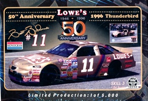 1996 Brett Bodine "Lowes" # 11 Gold 50th Anniversary Ford Thunderbird (1/24) (fs)