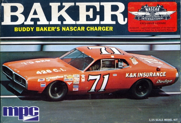 Powerslide #71 K&K Insurance 1/16 1973-75 Buddy Baker Nascar decal 