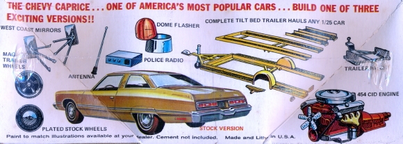 MPC 1/25 1976 Chevy Caprice – Kit Voiture Plastique 3 En 1 – Stock, Sécurité, Transporteur – Moteur V8, Roues, Feuille Autocollants – Maquette Niveau Expert – Dès 14 Ans