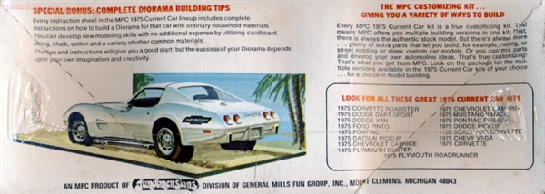 MPC 1975 Open Corvette Roadster 3 in 1 1/25 Scale Model Kit for sale online 