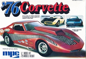 1976 Chevy Corvette Coupe (3 'n 1) Stock, Drag or Street (1/25)
