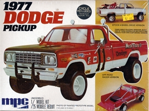 1977 Dodge Pickup 4X4 with Suzuki 250 Cycle (3 'n 1 ) Stock, Utility or Off-road (1/25) (fs) MINT
