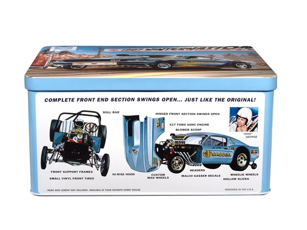 Ohio George Malco Gasser Mustang Tin Packaging