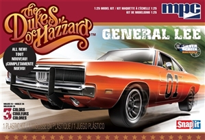 Dukes of Hazzard General Lee ‘69 Dodge Charger Snap Kit - New Tooling Molded in Color (1/25) (fs)