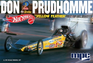 Don Snake Prudhomme Yellow Feather 1972 Rear Engine Dragster