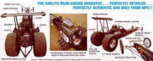 MPC868 Don Garlits Swamp Rat 14 Rail Dragster Plastic Model Kit 