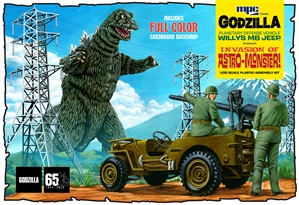 Godzilla Willys MB Army Jeep (2 'n 1) (1/25) (fs)