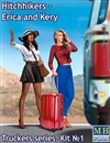 Erica & Kery Hitchiker Girls with Suitcase (1/24)