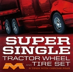 Super Single Tractor Wheel & Tire Set (6) (1/25) (fs)