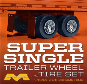 Super Single Trailer Wheel & Tire Set (4) (1/25) (fs)