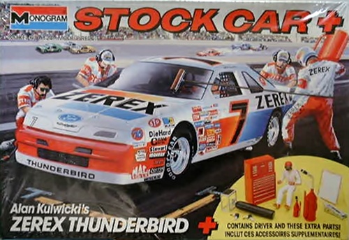 Vintage #7 Alan Kulwicki Zerex 1989 Ford Thunderbird NASCAR Monogram Decal 
