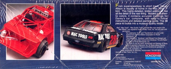 1993 Ford Thunderbird 'Mac Tools' # 28 Davey Allison (1/24) (fs)