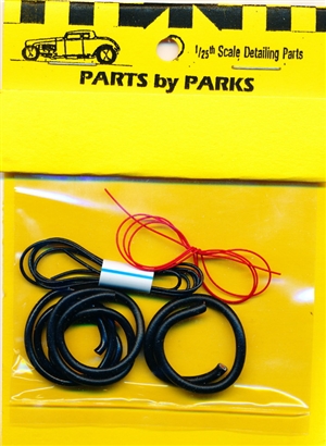 Detail Set # 1: Radiator Hose, Black Heater Hose, Red Battery Cable (1/24 or 1/25)