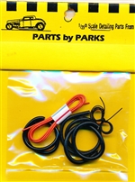 Detail Set # 2: Radiator Hose, Orange Heater Hose, Black Battery Cable (1/24 or 1/25)