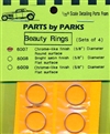 Beauty Rings 5/8" Round Surface Chrome Finish (set of 4) (1/25 & 1/24)