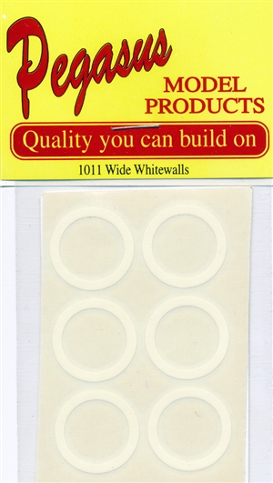 Whitewalls Wide Vinyl Transfers (2 Sheets - Set of 12) (1/24-1/25)