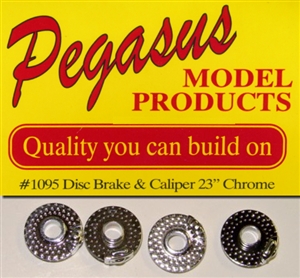 Disc Brakes with Calipers 23" (Chrome Plated) (Set of 4) (1/25)