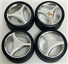 3-Spoked Chrome Rims with Tires (Set of 4) (1/25)