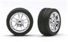 M5's Chrome Rims with Tires (Set of 4) (1/25)