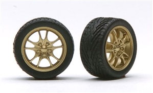 M5's Bronze Rims with Tires (Set of 4) (1/25)