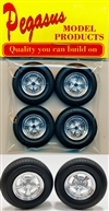 Radir Style Slotted Wheels with Standard Tires (Set of 4) (1/25)