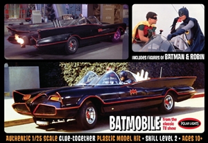 1966 Batmobile with Batman and Robin Figures (1/25) (fs)