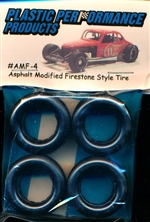 1960's and 70's Asphalt Modified Firestone Tires (All Tires Same Size) (set of 4)