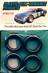 70's & 80's McCreary Style 10'' Stock Car Tires with decals (set of 4)