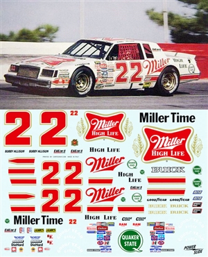 1983 "Miller Time" Buick # 22 Driven by Bobby Allison in the 1983 season (1/24)