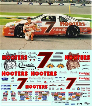7 Hooters Alan Kulwicki 1991-93 Decal