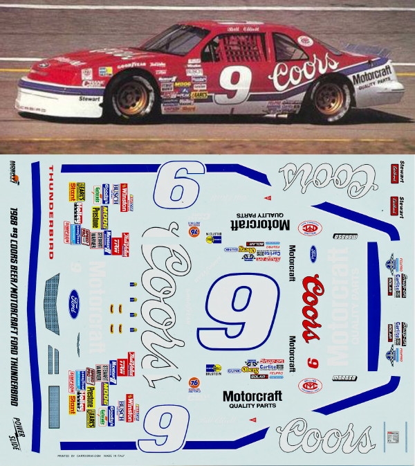 9 Coors Bill Elliott 1989/1990 Thunderbird