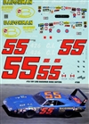 Tiny Lund Baughman 1969 Dodge Daytona #55 Decal (1/25)