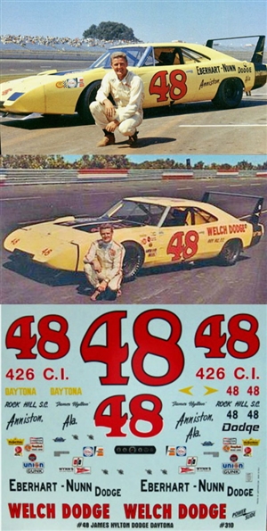 James Hylton 1969 Dodge Daytona #48 Decal (1/25)