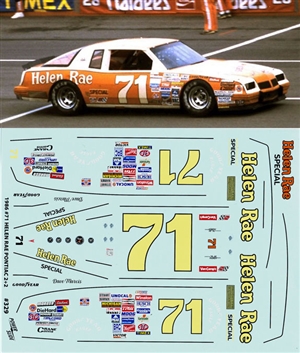 1986 #23 "Helen Rae" Pontiac 2 + 2  Decals (1/24)