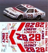 1982  #28 JD Stacy Pontiac Lemans Benny Parsons Decal (1/25)
