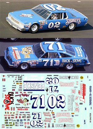 #71/02 Shoney's Dave Marcis 1980 Oldsmobile Decal (1/25)