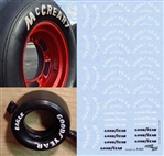 1980's NASCAR White Tire Decals Goodyear and McCreary  (1/24-1/25)