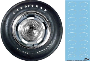 Goodyear Polyglas 1970's Street Car Tire Decals (1:25-1:24)