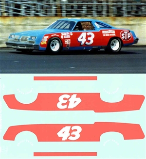 1979 Petty Oldsmobile Vermilion Red Powerslide Decal (1/25)