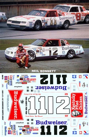1984 Budweiser-KFC #11/12 Budweiser KFC Monte Carlo Darrell Waltrip or Neil Bonnett (1/25)