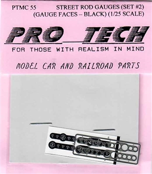 Pro Tech Street Rod Black Gauges Set 2