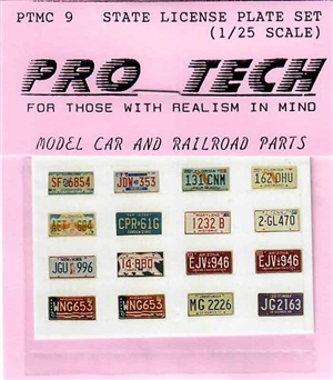 Pro Tech State License Plate Set
