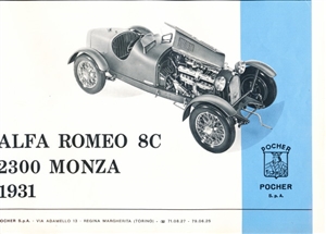 Pocher 1:8 Motorraumabdeckung K89 Alfa Romeo 8C 2300 Coupe Elegant 1932 89-43 G1 